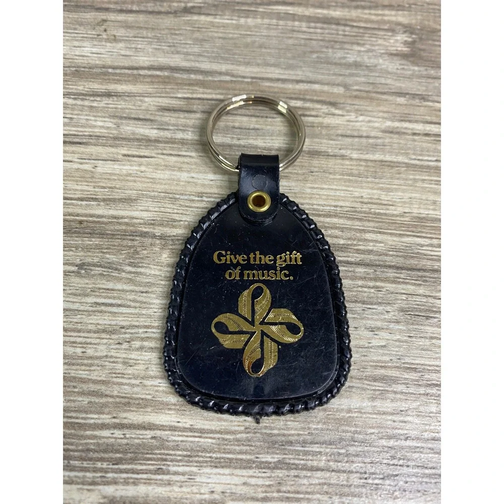 Vintage Capitol Records Keychain Miami Give The Gift Of Music‎ Black Gold Promo
